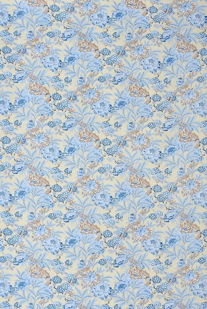 Homefab India 160 TC Glace Cotton Single BedSheet with 1 Pillow Cover -  - Light Blue, Floral